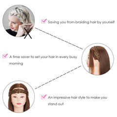 Hairro braided headband styled with ponytail or updo for chic, ready-to-go look.