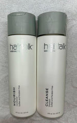 Hairtalk Cleanse Shampoo bottle pouring for extensions