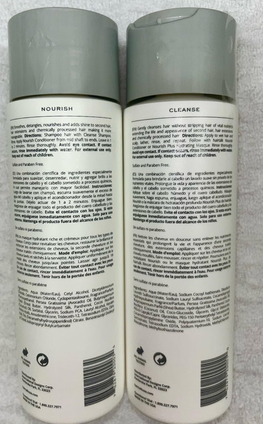 Hairtalk Nourish Conditioner bottle cap promoting smooth, manageable extensions