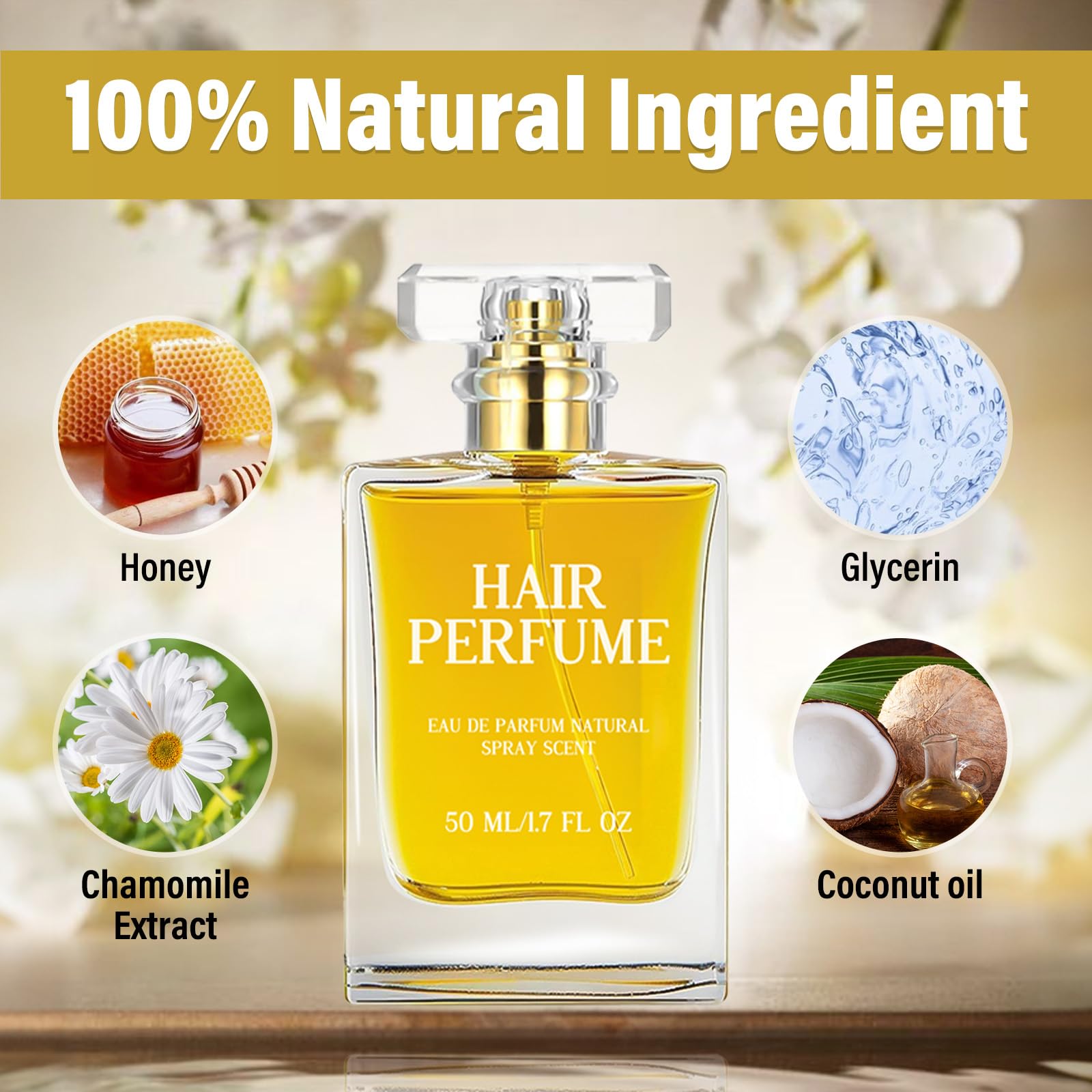 Hajoyful Hair Perfume non-greasy formula for silky strand feel.