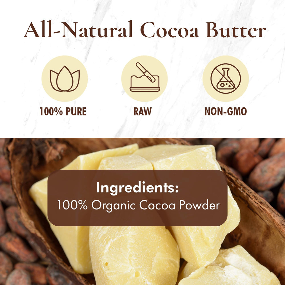 HalalEveryDay cocoa butter for baking use; enriches chocolates and pastries.