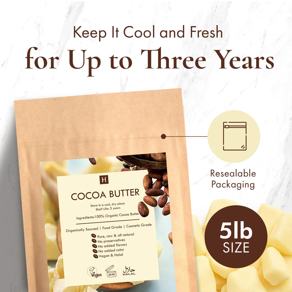 HalalEveryDay cocoa butter aroma and texture; enhances culinary and cosmetic projects.