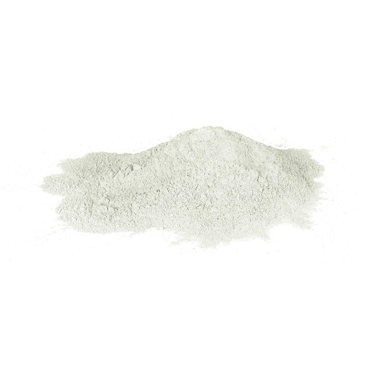 HalalEveryDay white kaolin clay powder texture closeup for smooth blending in beauty formulas