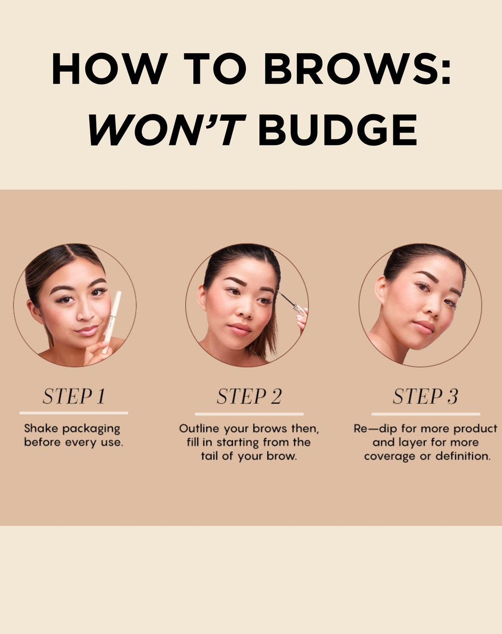 HALEYS precision brow pen 16-hour wear test on brows.