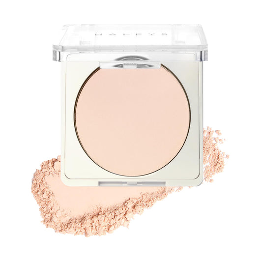 HALEYS Re-cover Matte bottle close-up shows weightless finish for comfortable all-day wear.