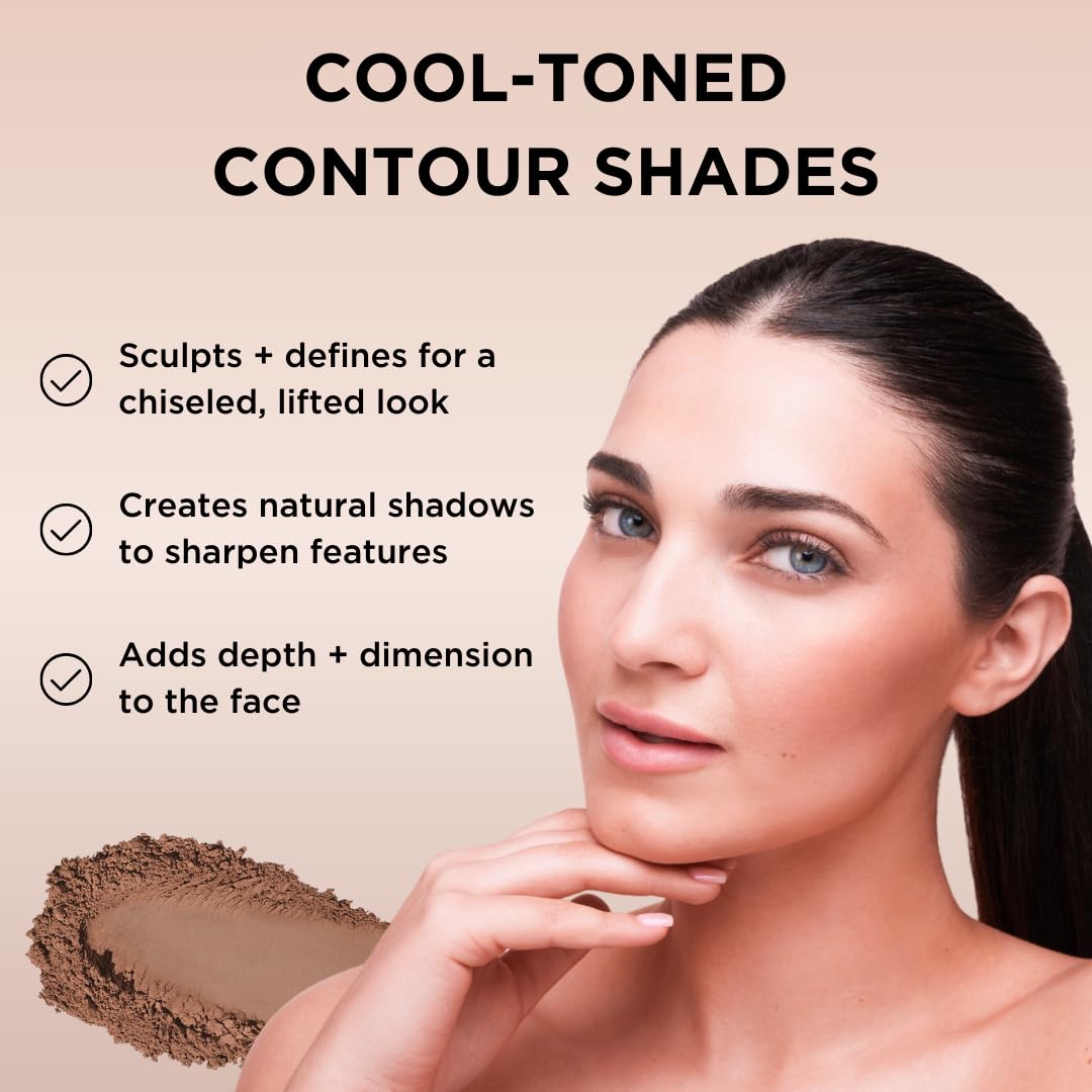 HALEYS Re-sculpt contour powder on forehead and temples for contour continuity.