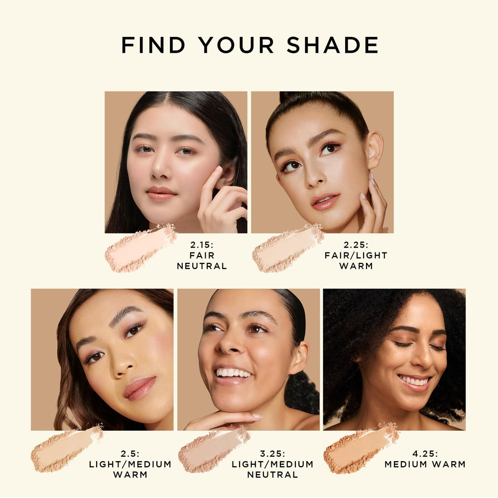 HALEYS Re-cover powder on the face with sponge for buildable coverage.