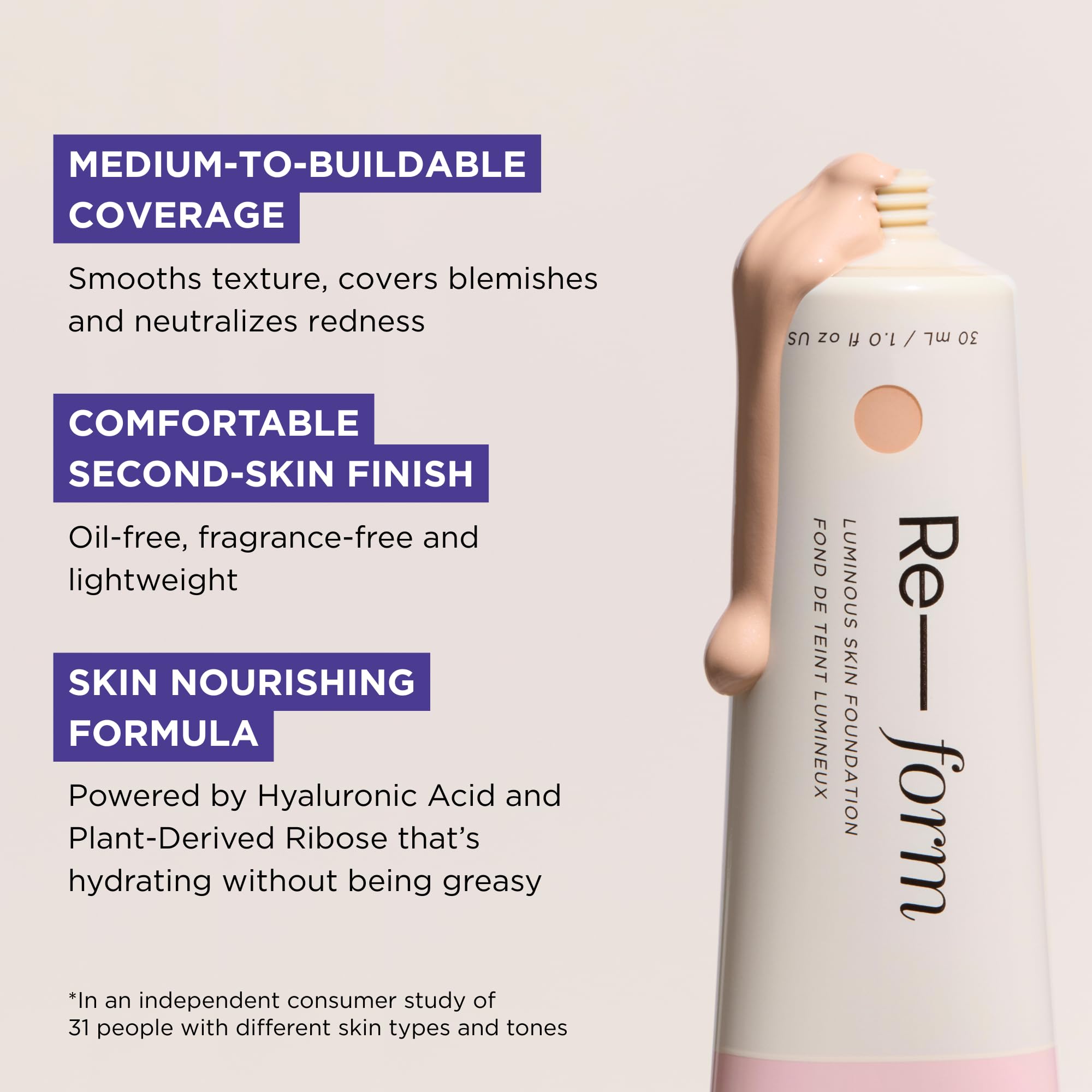 HALEYS Re-form face application demo highlights second-skin glow