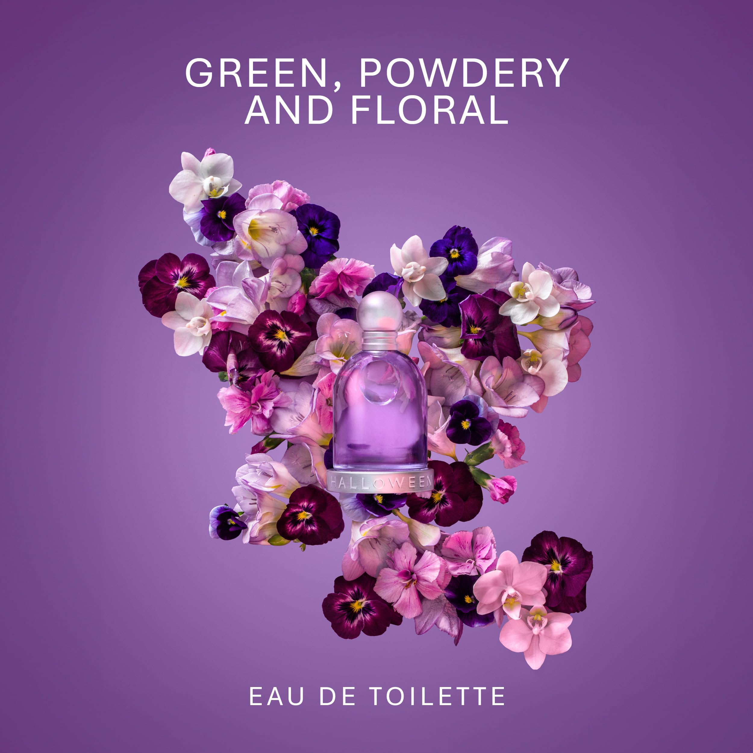 Halloween Eau de Toilette for Women violet-note emphasizes elegant oriental floral notes.