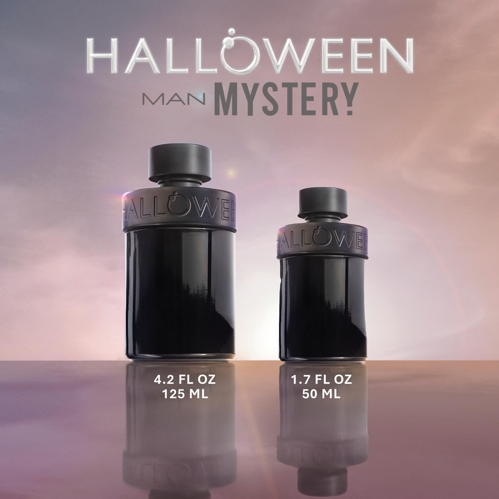 Halloween Man Mystery bottle on dresser, ready for daily use