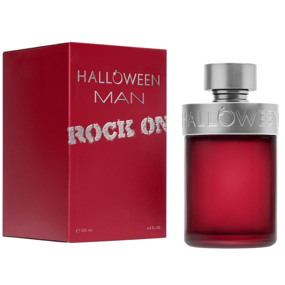 Halloween Man Rock On bottle front for everyday masculine confidence