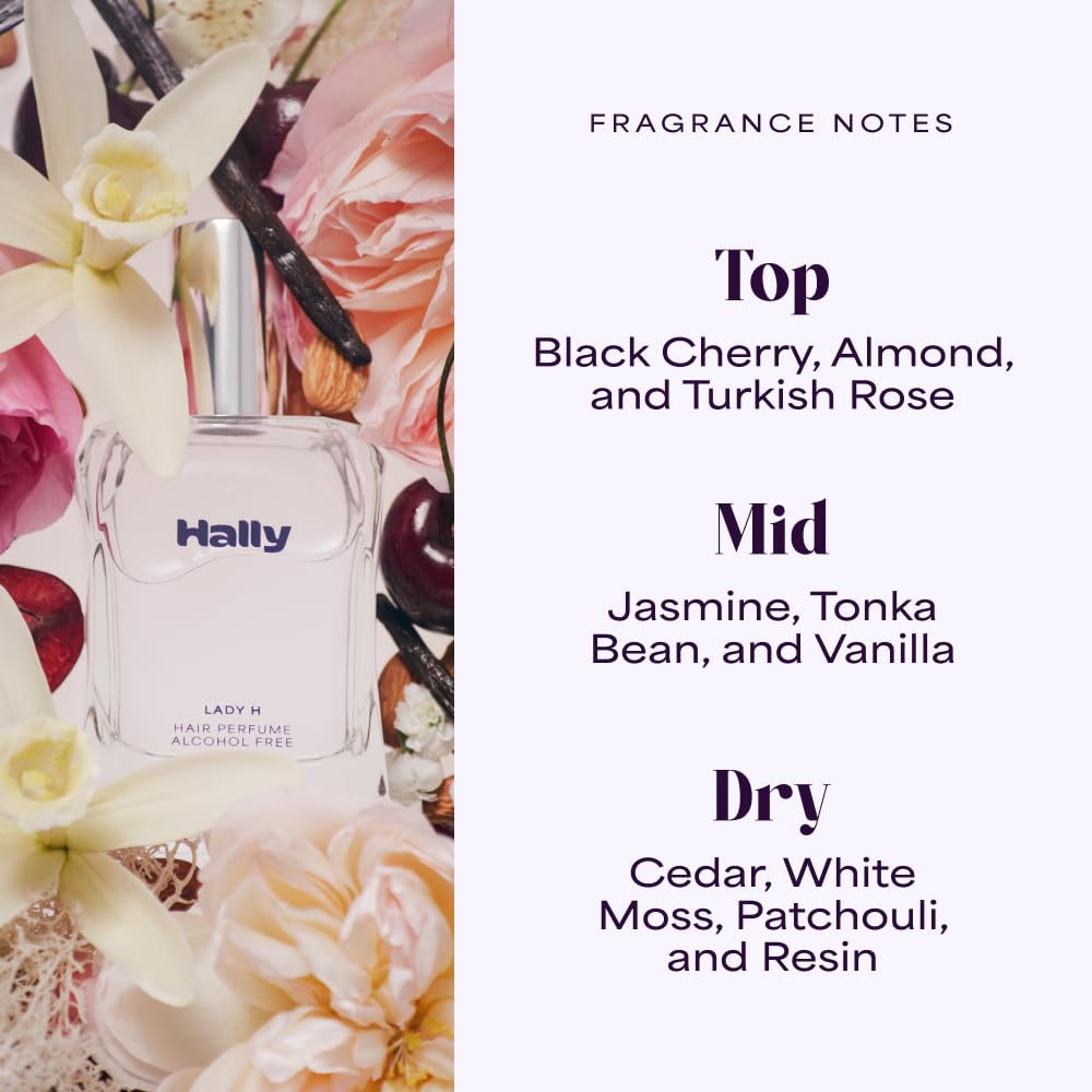Hally Lady H product being applied to hair shows weightless hydration