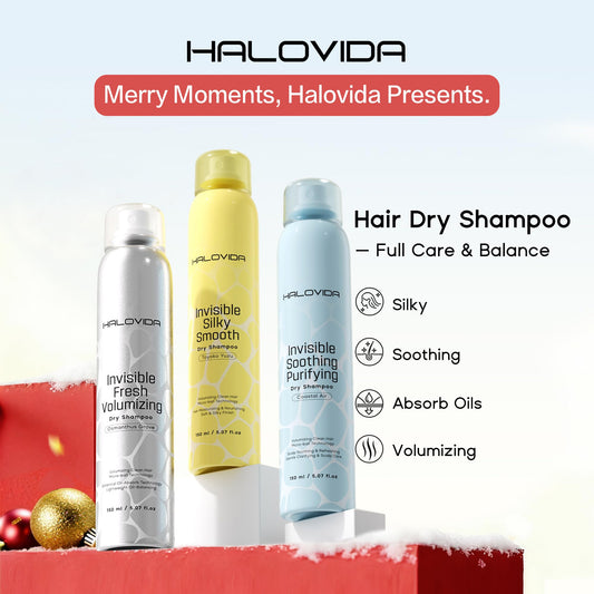 HALOVIDA pack three demonstrates oil absorption at roots