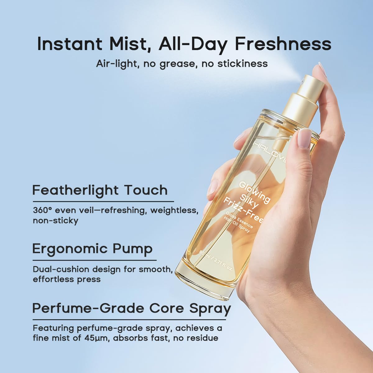 HALOVIDA Hair Oil offers a long-lasting fragrance after use