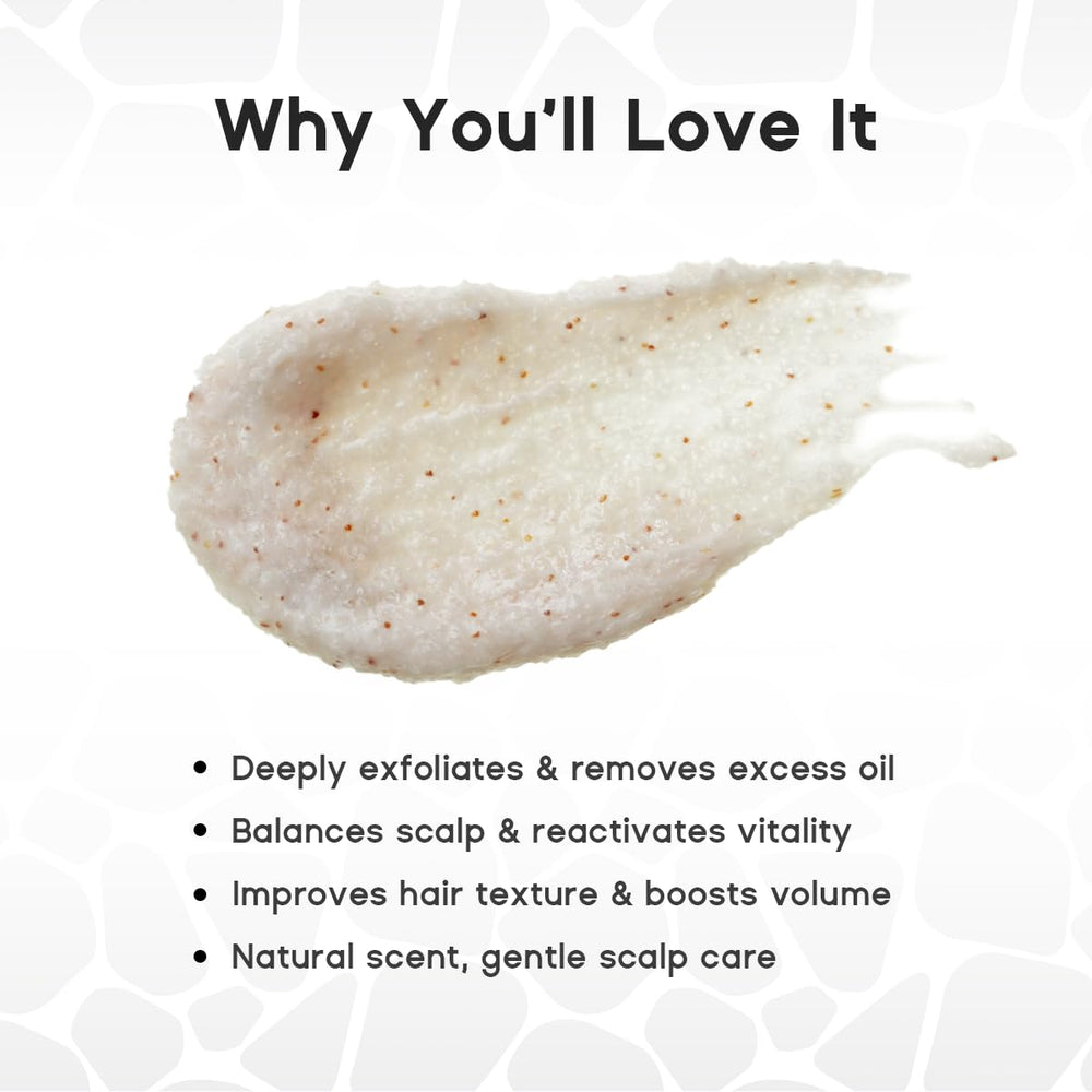 HALOVIDA application on scalp demonstrates easy, soothing massage for deeper cleansing.