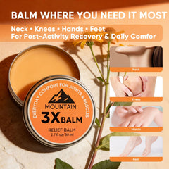 Halpilt Mountain 3X Relief Balm applied to knee for targeted joint relief