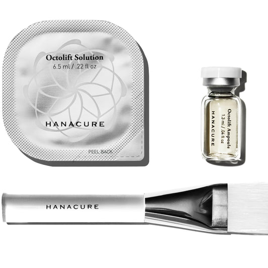 Hanacure All-In-One Facial Starter packaging for at-home treatment and ease of use.