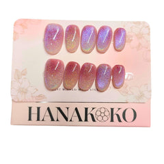 HANAKOKO Dream Dazzle press-on nails provide quick glam with a shimmering finish.