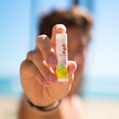 Hanalei Lip Balm Tropical Citrus tube refreshes with zesty scent while hydrating