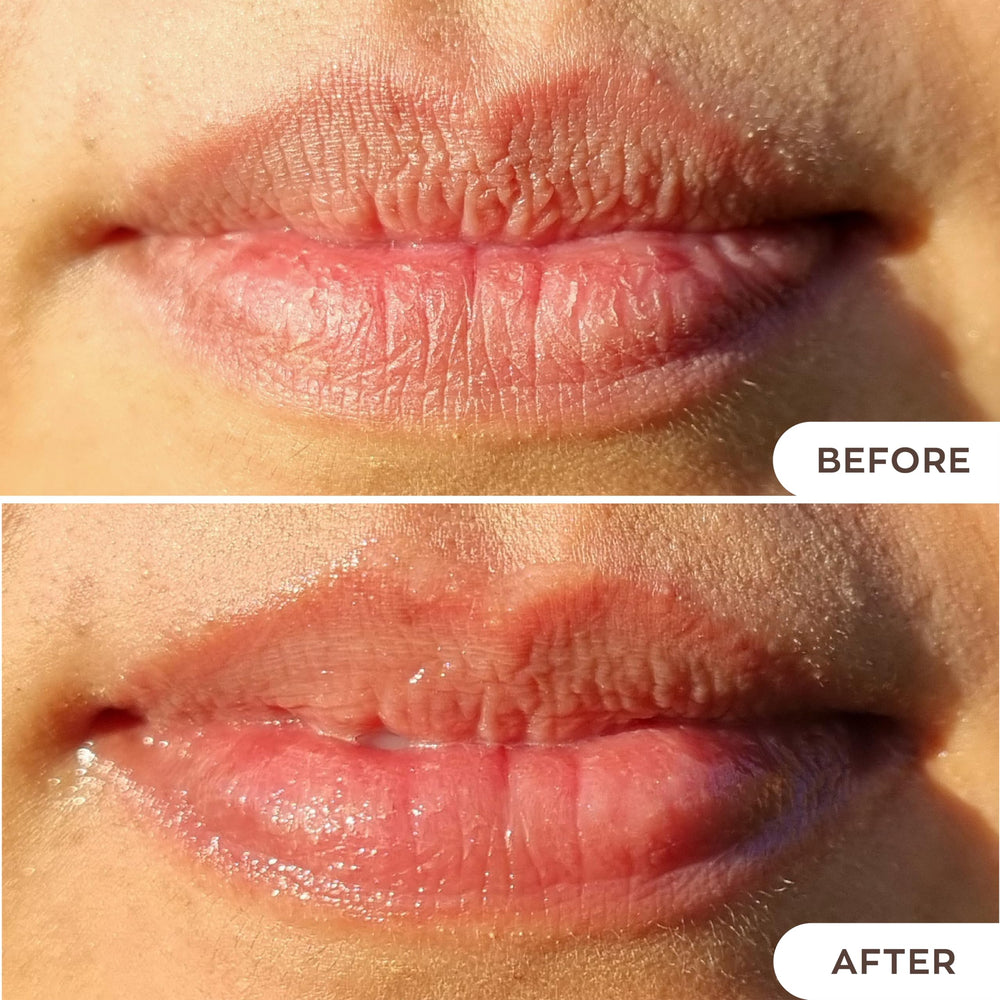 Hanalei Lip Treatment grapeseed oil drop provides antioxidant lip protection.