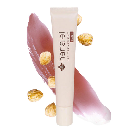 Hanalei Lip Treatment packaging showcasing kukui oil nourishment for lips.