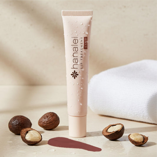 Close-up of Hanalei Lip Treatment texture delivering smooth, lasting hydration.