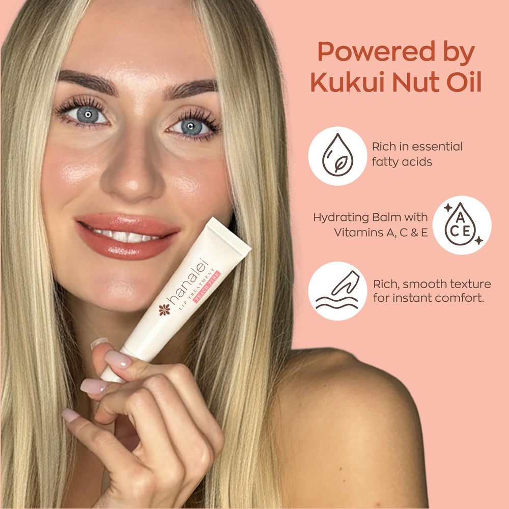 Hanalei Lip Treatment travel-size packaging is ideal for on-the-go moisture.
