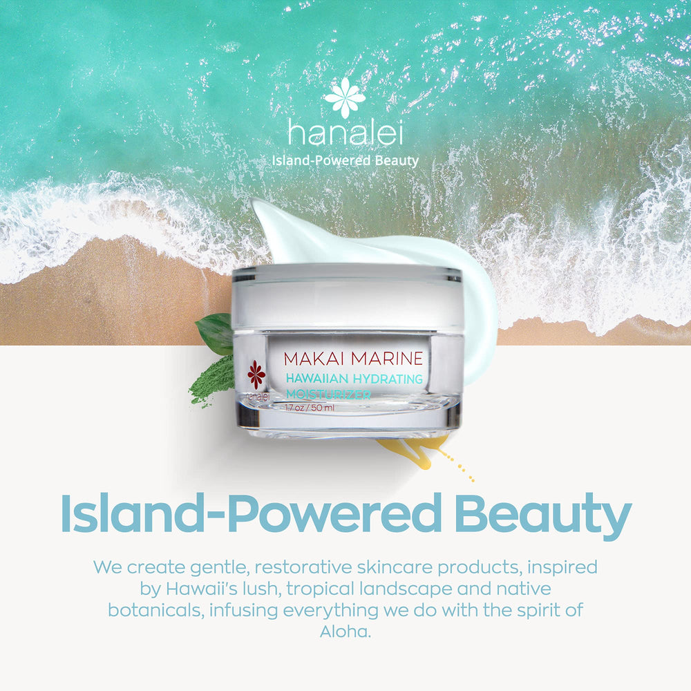 Hanalei vegan cruelty-free label communicates ethical skincare commitment.