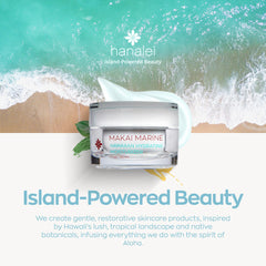 Hanalei vegan cruelty-free label communicates ethical skincare commitment.