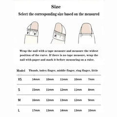 Easy to apply and remove press-on nails for busy days.