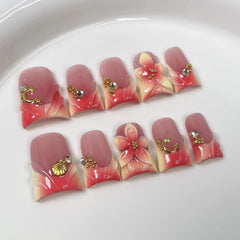Handmade Nails multi-layer acrylic ensures durable wear.