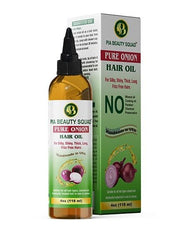 Handmade Onion Hair Oil bottle close-up highlighting natural blend for healthier-looking hair