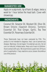 Handmade Onion Hair Oil natural ingredients illustration featuring onion, garlic, turmeric