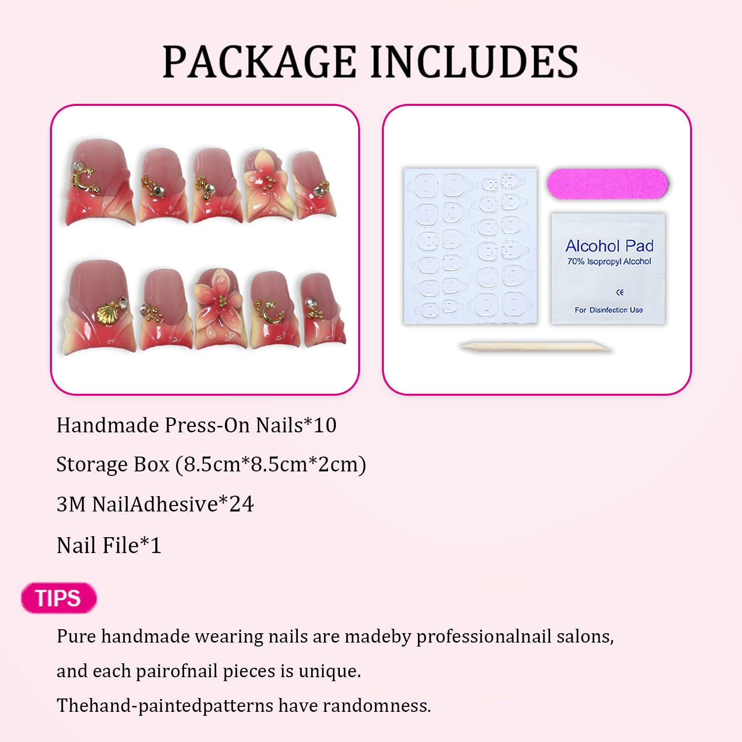 Handmade Press on Nails: gradient French tip for versatile daily wear