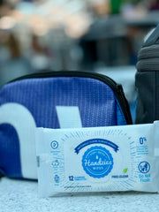 Handzies purse-size pack keeps a fresh feel during commutes.