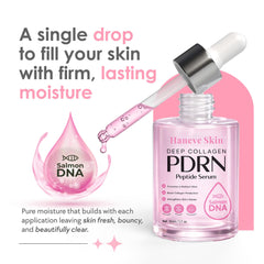 Close-up of Haneve Skin serum imparting a radiant glow