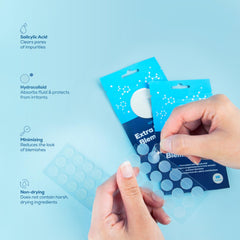 HANHOO soothing blemish patch helps calm skin during breakout relief.