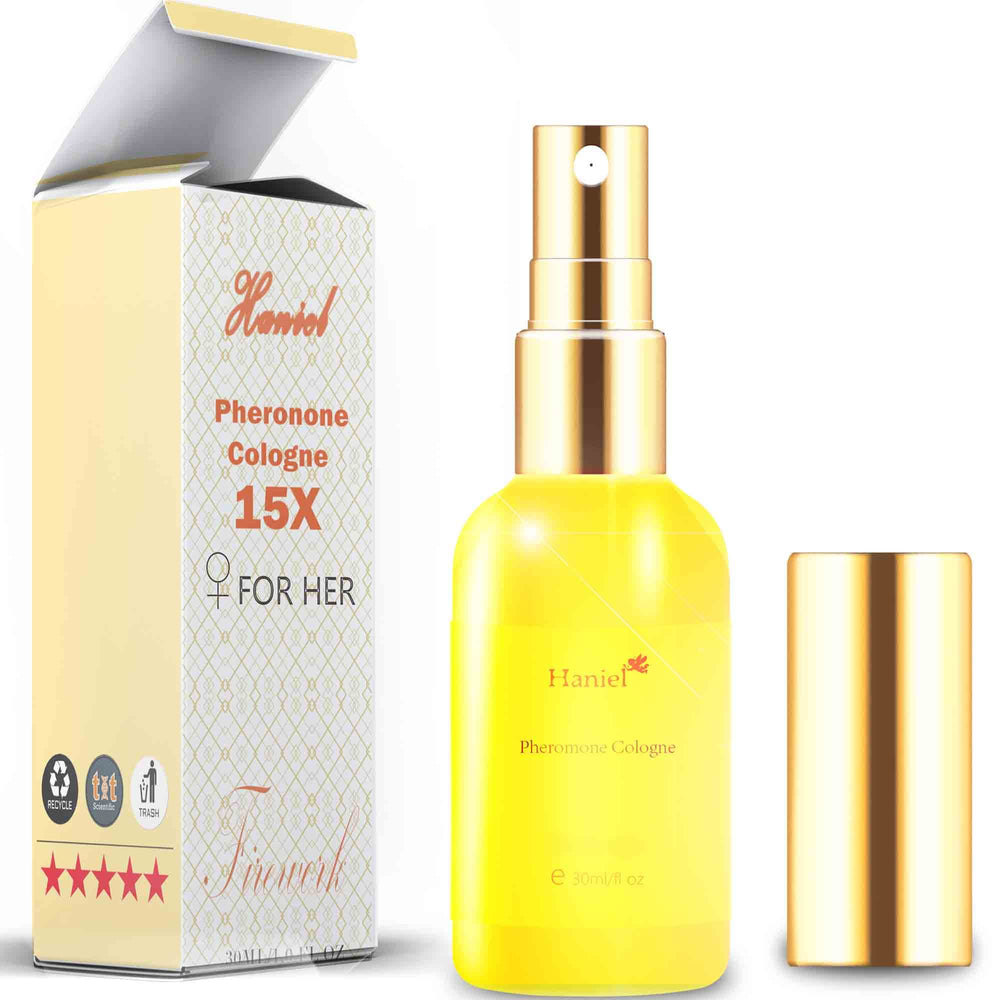 Haniel Pheromone Spray for Women bottle close up showing elegant design for daily use and social confidence.