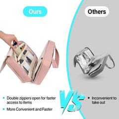 Hanke durable zippers and padded handle improve travel durability.