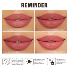 HANLADY Miss You lipstick worn in a date-night look