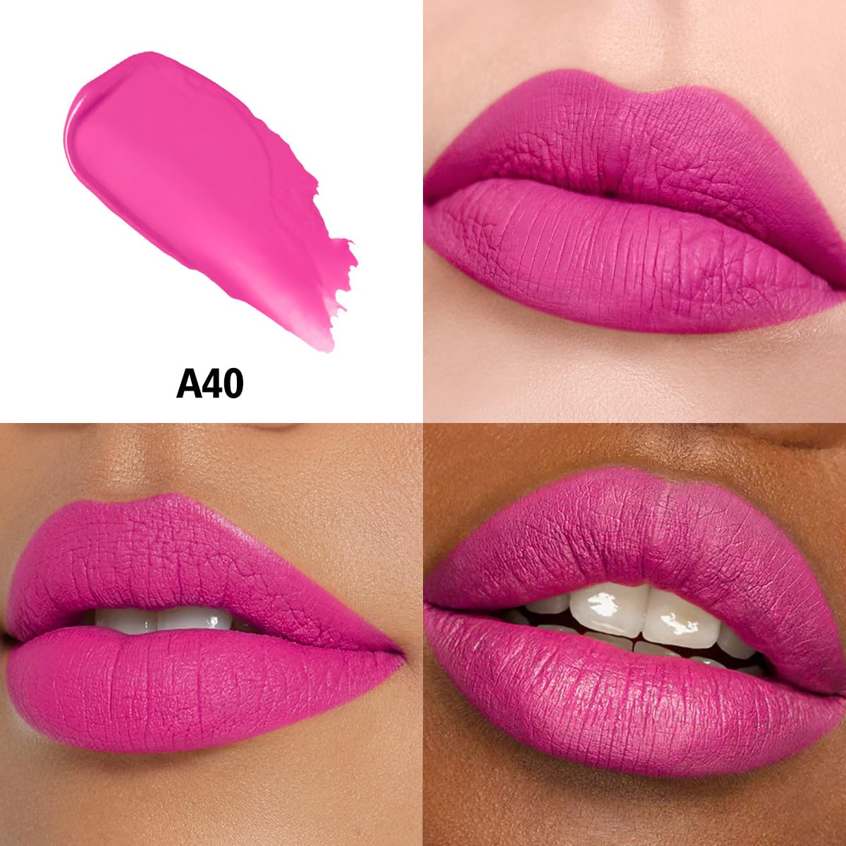 HANLADY Lipstick with matte finish demonstrating smooth, weightless color
