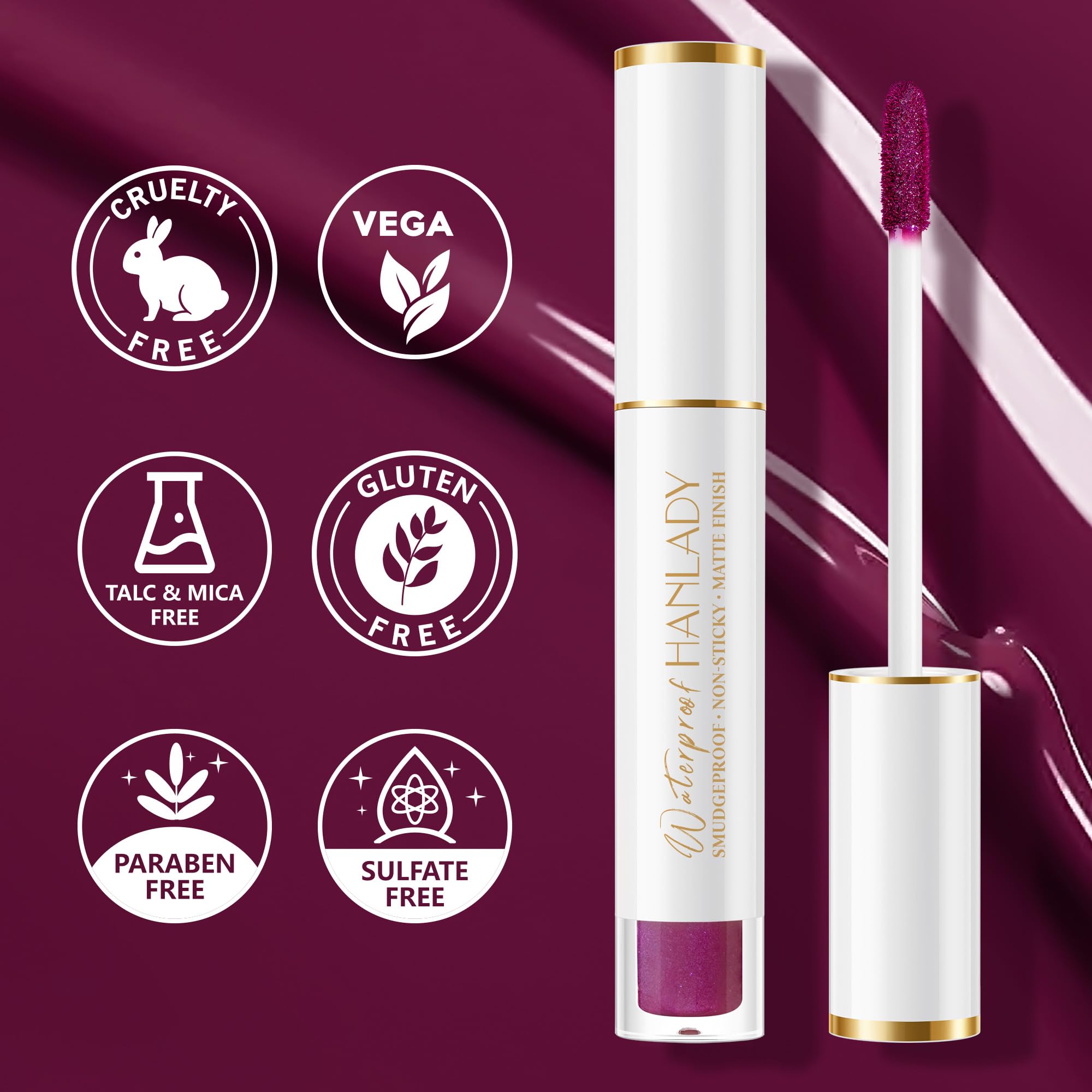 HANLADY vegan cruelty-free icon signals ethical beauty choice