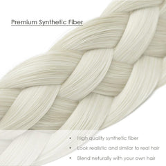 Hann life-like synthetic braids headband enhances natural hair with subtle shine