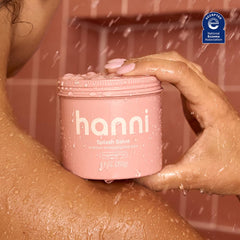 HANNI Splash Salve fragrance-free label signals gentle care for sensitive skin.
