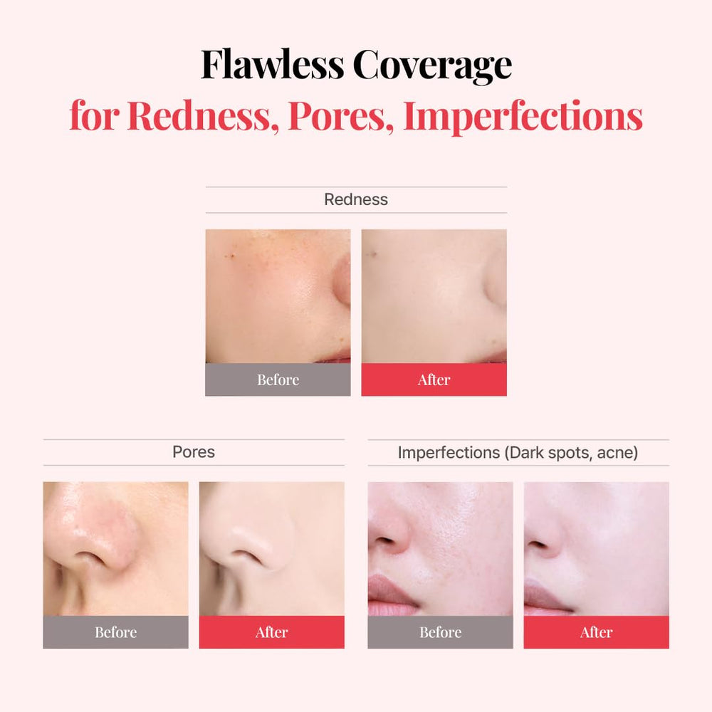 Application of Hanskin DD Cream Foundation with brush for smooth blend