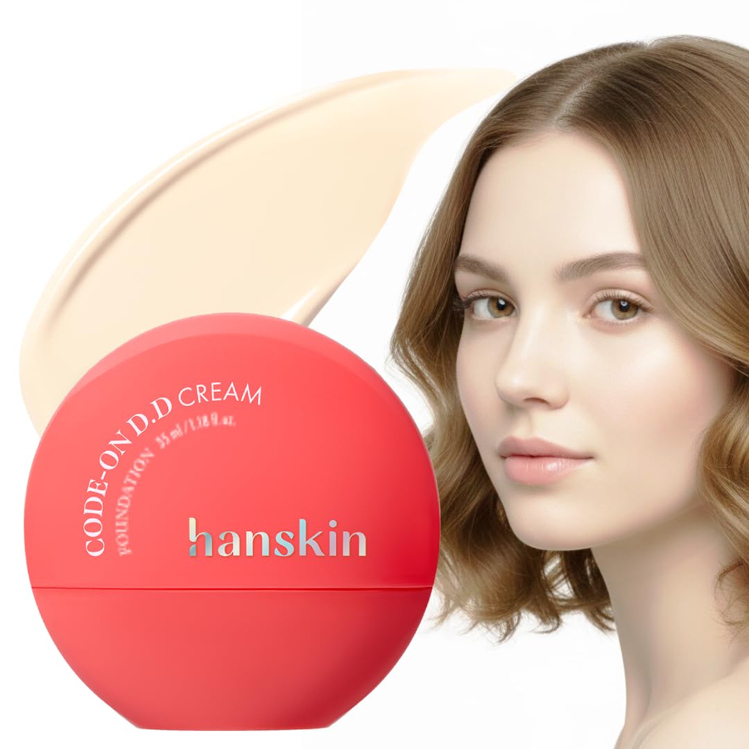 Hanskin DD Cream Foundation bottle with pump enabling easy, mess-free application