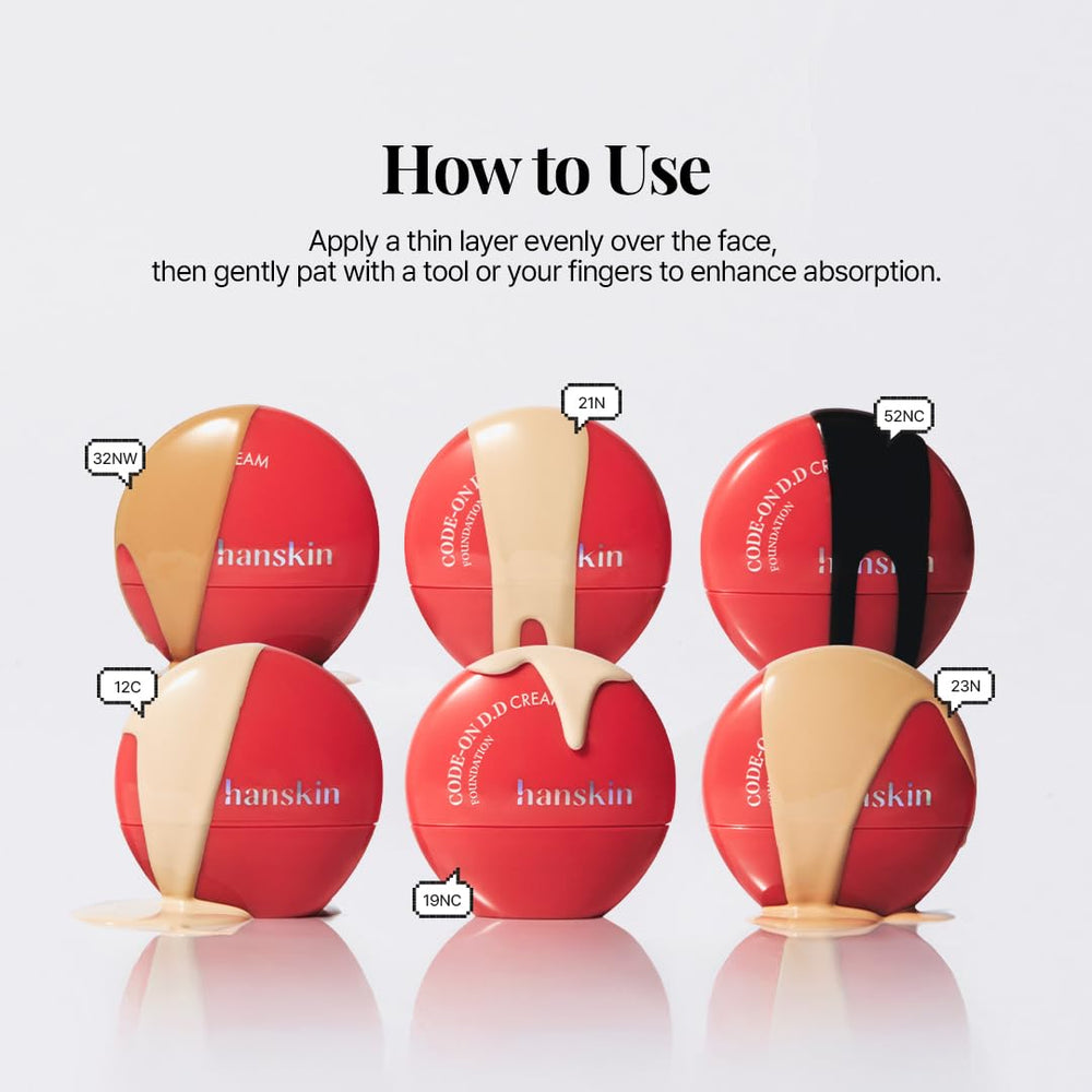 Hanskin DD Cream Foundation skincare-infused base for hydrated skin