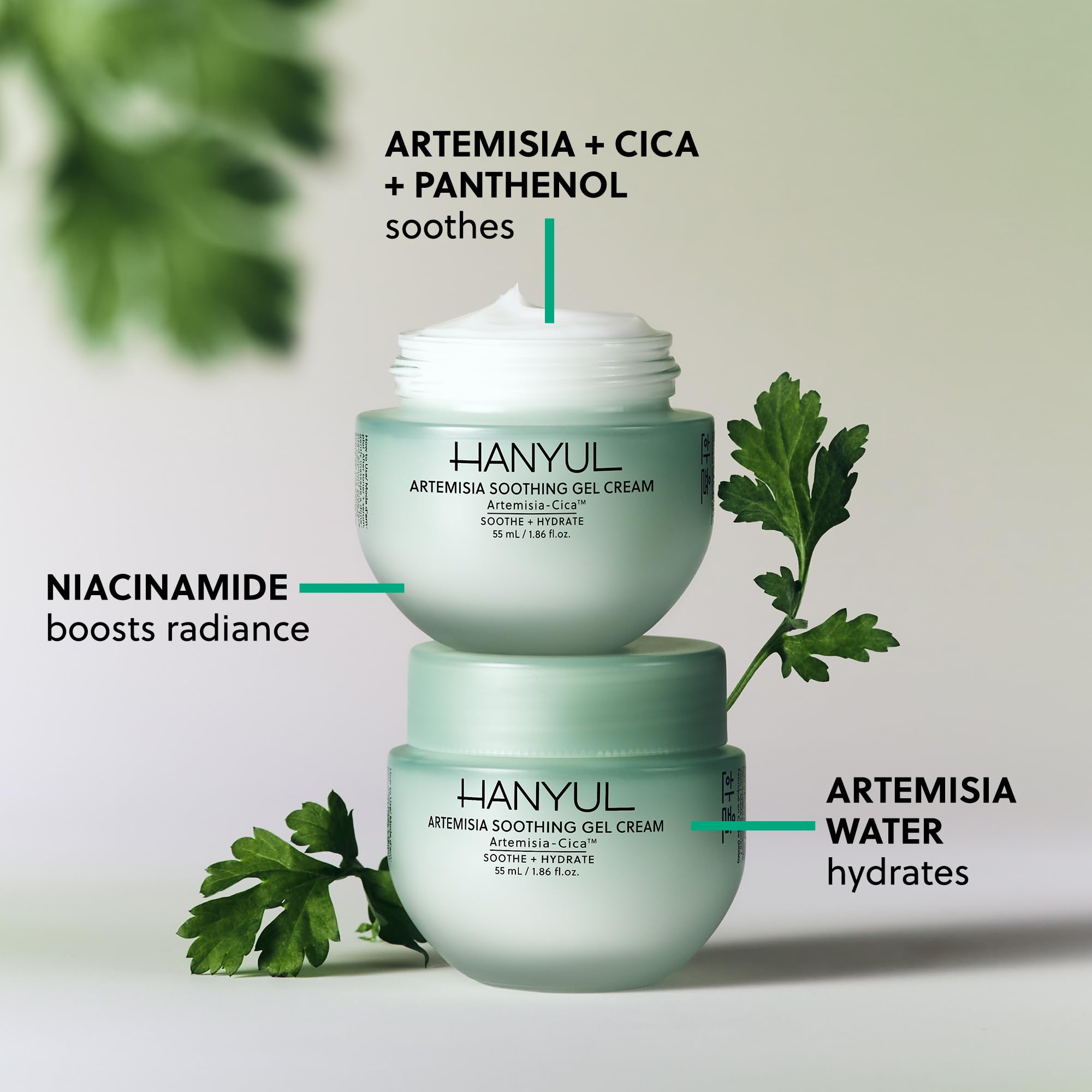 Hanyul Artemisia Soothing Gel Cream tube ready for daily application and cooling relief