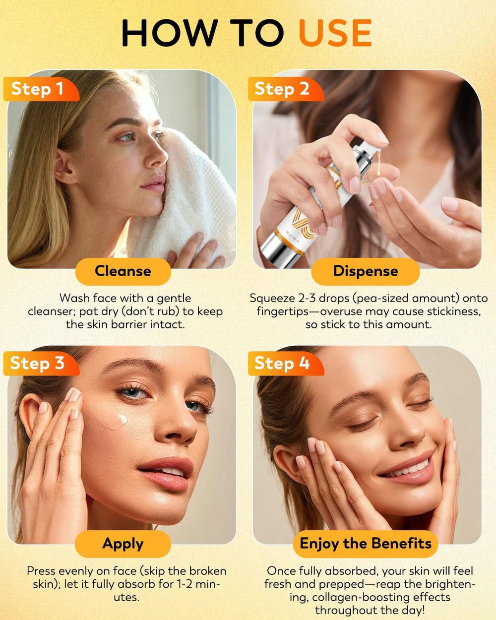HANYWIL anti-age serum in-use on the face for targeted care.