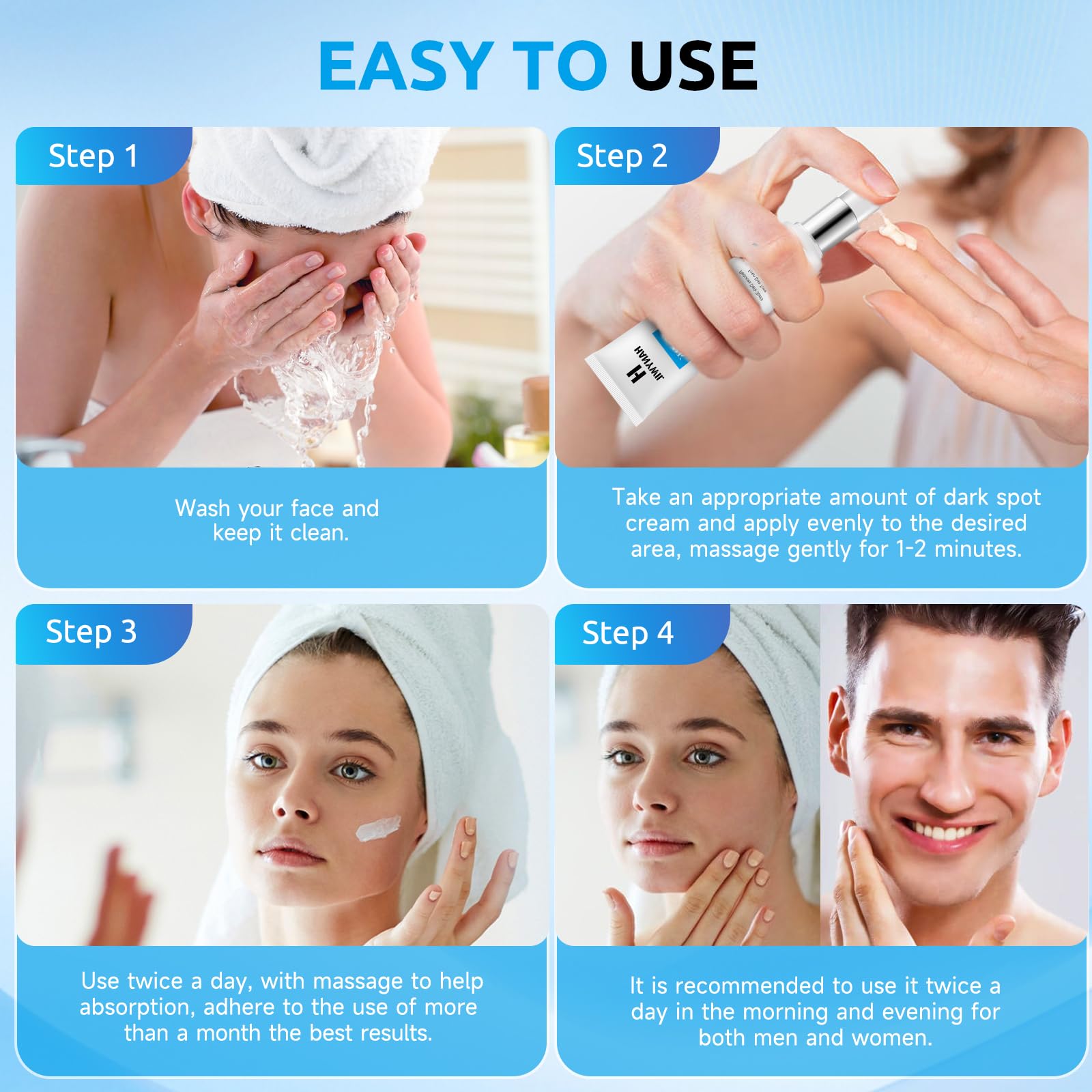HANYWIL hyaluronic acid boost provides gentle hydration during treatment.